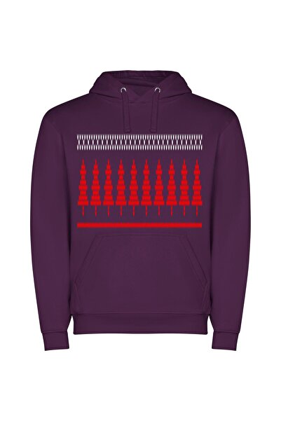 iLovePrints Chic Festive Color Palette Φούτερ με κουκούλα σε χρώμα Μωβ