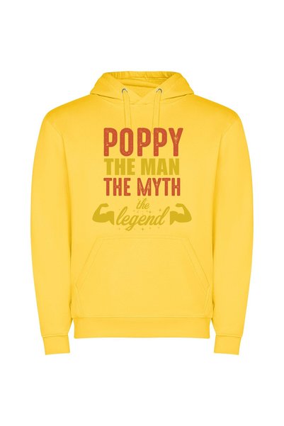 iLovePrints Puppy Poppy: Legendary Mutt Φούτερ με κουκούλα σε χρώμα Κίτρινο