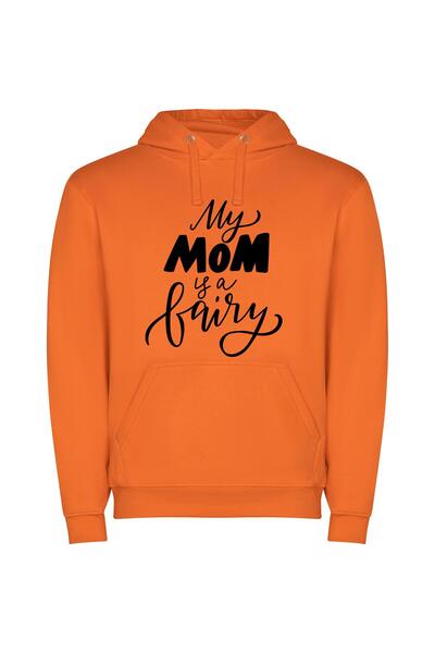 iLovePrints Enchanting Maternal Magic Φούτερ με κουκούλα σε χρώμα Πορτοκαλί