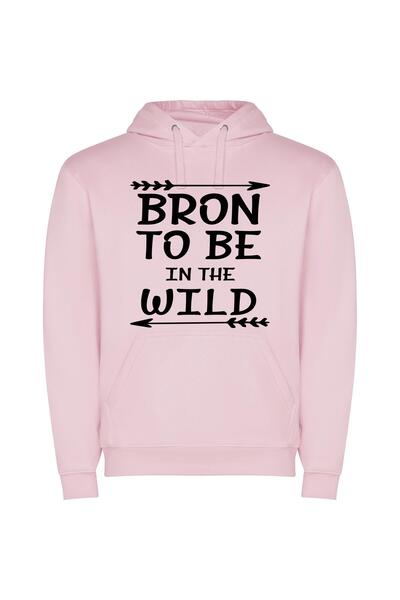 iLovePrints Wild Inked Sign Φούτερ με κουκούλα σε χρώμα Ροζ