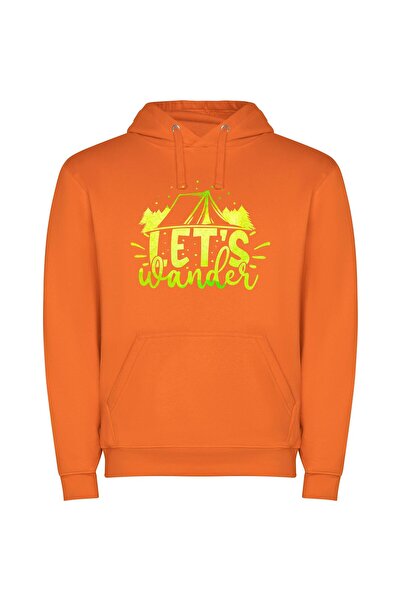 iLovePrints Wayward Artistic Adventures Φούτερ με κουκούλα σε χρώμα Πορτοκαλί