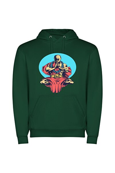 iLovePrints Serenity in Lotus Φούτερ με κουκούλα σε χρώμα Πράσινο