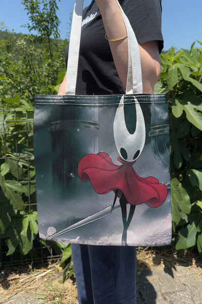 ZipZap حقيبة قماشية مطبوعة على الوجهين من Hollow Knight Silksong V3، حقيبة قم...