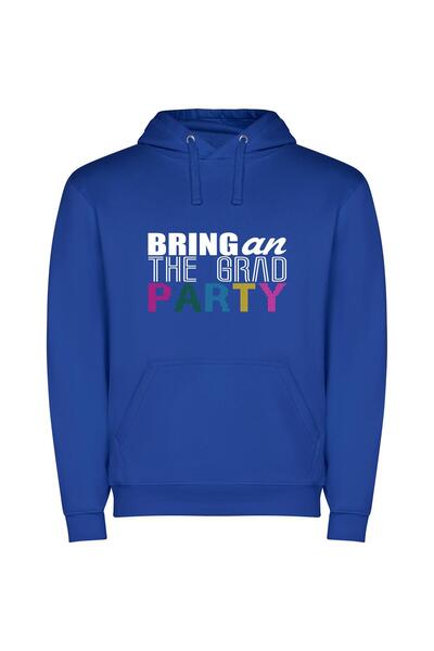 iLovePrints Pixel Party Extravaganza Φούτερ με κουκούλα σε χρώμα Μπλε