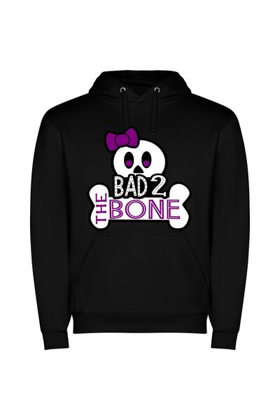 iLovePrints Bad Skull Rock Profile Φούτερ με κουκούλα σε χρώμα Μαύρο