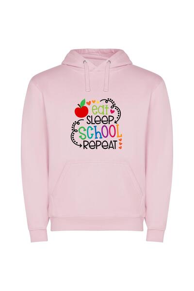 iLovePrints Schoolhouse Desert Dreams Φούτερ με κουκούλα σε χρώμα Ροζ