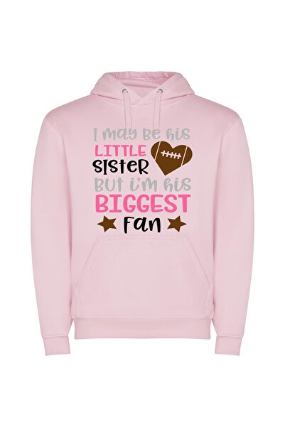 iLovePrints Greatest Sibling Supporter Φούτερ με κουκούλα σε χρώμα Ροζ