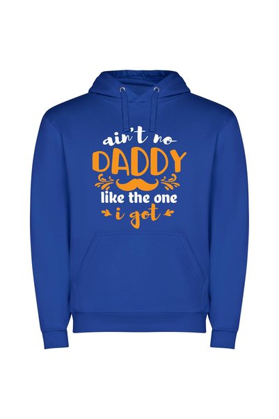 iLovePrints Daddy Dearest Delight Φούτερ με κουκούλα σε χρώμα Μπλε