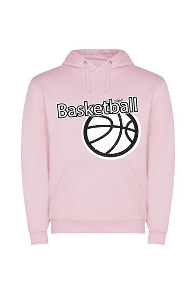 iLovePrints Monochrome Hoop Art Φούτερ με κουκούλα σε χρώμα Ροζ