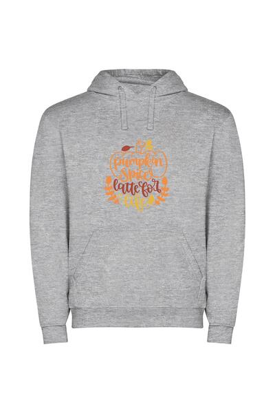 iLovePrints Pumpkin Perks for Life Φούτερ με κουκούλα σε χρώμα Γκρι