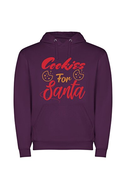 iLovePrints Sweets for Santa's Kids Φούτερ με κουκούλα σε χρώμα Μωβ