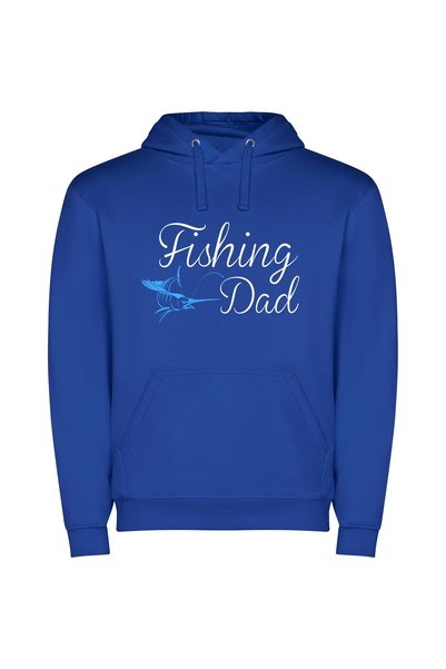 iLovePrints Dark Daddy's Fishing Pole Φούτερ με κουκούλα σε χρώμα Μπλε