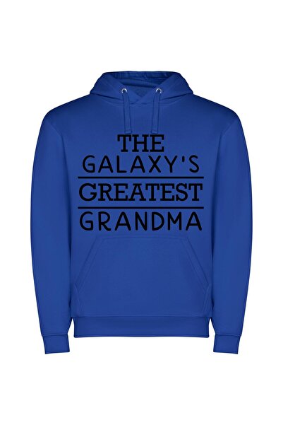 iLovePrints Grandma of the Galaxies Φούτερ με κουκούλα σε χρώμα Μπλε