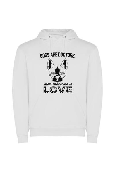 iLovePrints Pawsome Medicinal Mutts Φούτερ με κουκούλα σε χρώμα Λευκό