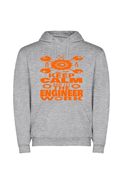iLovePrints Serenity in Engineering Φούτερ με κουκούλα σε χρώμα Γκρι