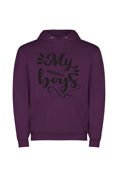 iLovePrints Charming Boy Collection Φούτερ με κουκούλα σε χρώμα Μωβ