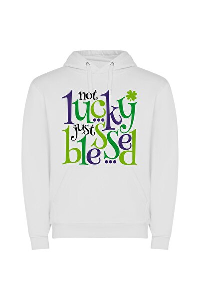 iLovePrints Purrple Green Fantasia Φούτερ με κουκούλα σε χρώμα Λευκό