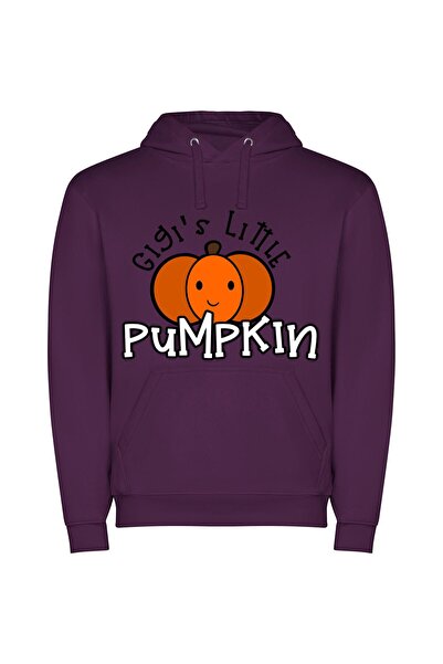 iLovePrints Pumpkin Haven: Halloween Harvest Φούτερ με κουκούλα σε χρώμα Μωβ