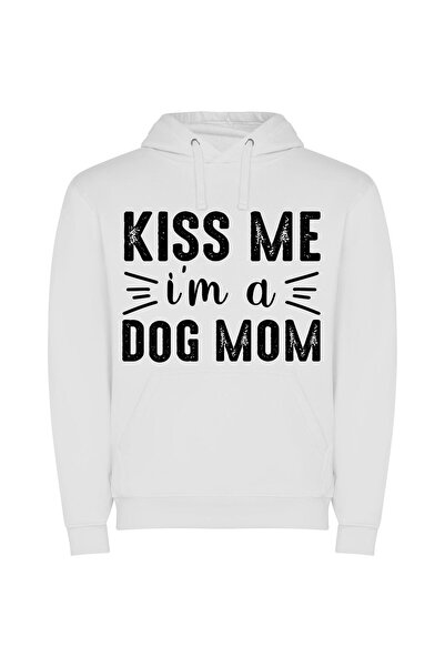 iLovePrints Pampered Pooch Portrait Φούτερ με κουκούλα σε χρώμα Λευκό