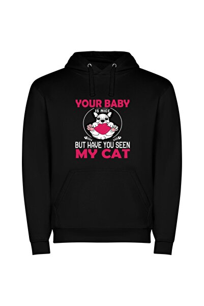 iLovePrints Purrfect Pet Connections Φούτερ με κουκούλα σε χρώμα Μαύρο