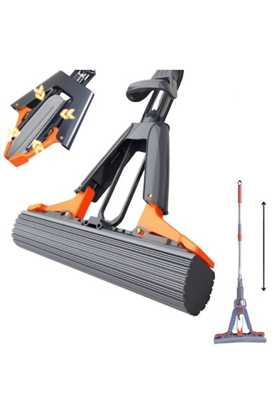 Full Abundance Mop 38cm cu 1 Burete Super Absorbant, 38cm latime, Maner Teles...