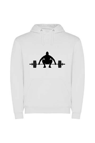 iLovePrints Monochrome Pixel Magic Φούτερ με κουκούλα σε χρώμα Λευκό