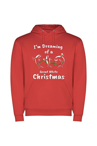 iLovePrints White Christmas Coloring Delights Φούτερ με κουκούλα σε χρώμα Κόκ...