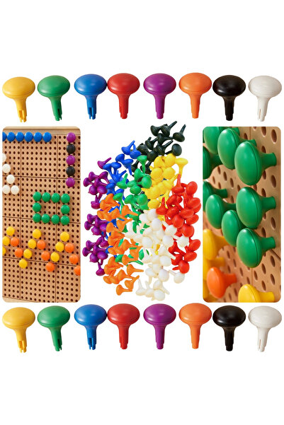 Masterkidz Știfturi Jumbo Colorate pentru Tablă STEM 128 Bucăți. 8 culori