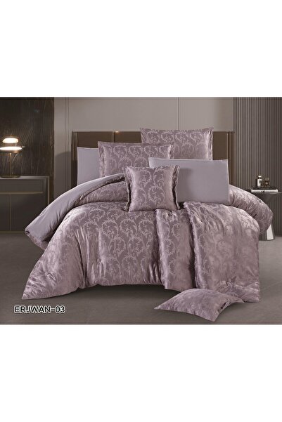 Red Rose Purple Arjuno Jacquard Royal Microfiber 5 Piece Set Duvet Cover Size...