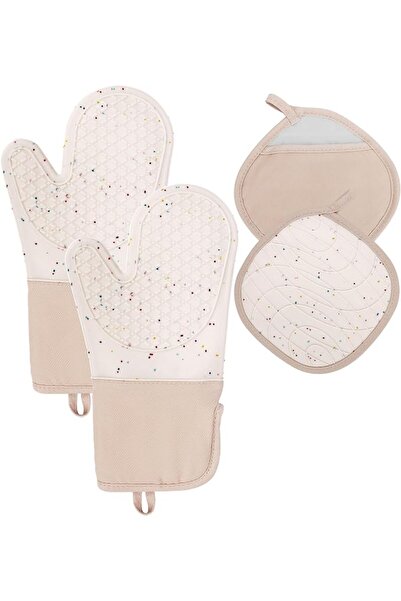 Tazweeq Oven Mitts and Pot Holders 4pcs Sets for Kitchen, Oven Mitt Heat Resi...