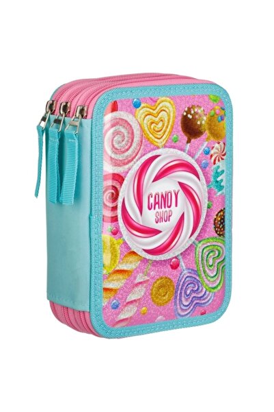 OEM Penar Holografic Roz, Triplu Echipat,  "Candy Shop " 14.5x6.5x20.5cm