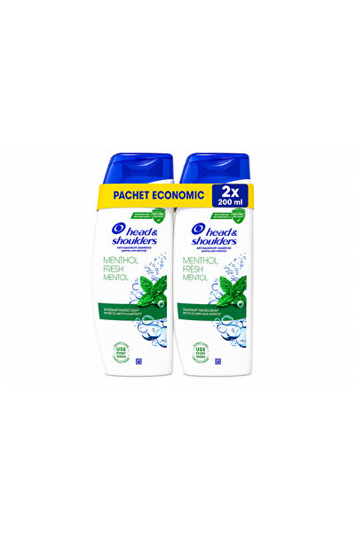 Head & Shoulders Menthol Fresh Șampon Anti-Mătreață 2 x 200 ml - Pachet Economic