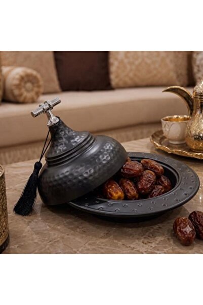 Generic Luxury black date dish with lid for serving dates and sweets