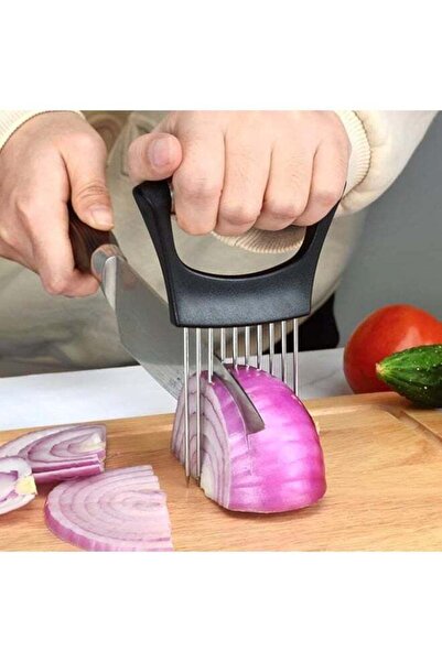 desselan Food Slice Assistant Onion Holder & Slicer Cutter – Stainless Steel ...