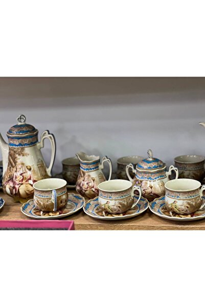 Genel Markalar ESTERHOMEDECOR 6 Kişilik 17 parça porselen çay seti