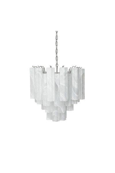 LUXXO Voila πολυέλαιος 60 εκ., 8x E14, γυάλινο αμπαζούρ, 60 × 60 × 52 εκ.
