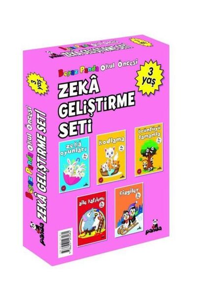 Beyaz Panda Yayınları مجموعة تطوير الذكاء لعمر 3 سنوات - مجموعة من 5 كتب