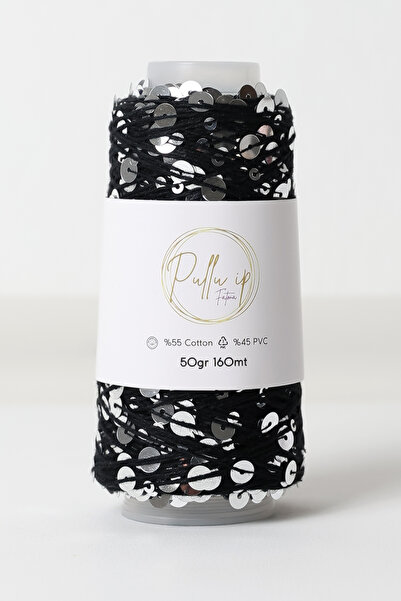 FATMA PULLU İP Sequin Yarn 160 Meters in 50 Gram Skeins Sequin Size: 3Mm+6Mm