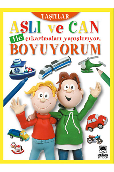 Marsık Yayıncılık Sticking Stickers with Aslı and Can, I Paint - Vehicles