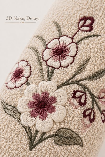Rebeka Home Collection Set de prosoape de față cu broderie florală Pera, 3 piese, în cutie, 30x50 cm, prosoape de bucătărie