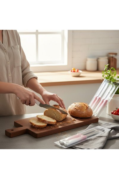 Generic Knife Set, 12-Piece Kitchen Knife Set, Super Sharp, Anti-Rust Stainless Steel Kitchen Knife Set-Pink