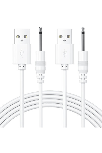 Choice1 2pcs WHITE 100CM USB to DC 2.5mm Charging Cable Fast Charger Cord Ada...