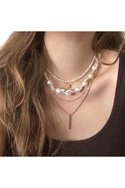 BonnieDesign Barok İnci Kolye