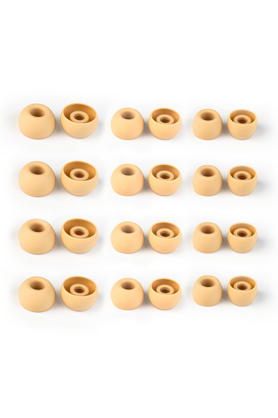 Choice6 brown S4M4L4 KBEAR Coffee EarTips 12 Pairs Wired Headphones Silicone ...