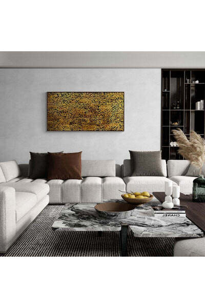 Simurg Sanatevi Meşk Hat Sanatı Tablosu - Tuval Üzerine El Yapımı - 180 x 90 cm