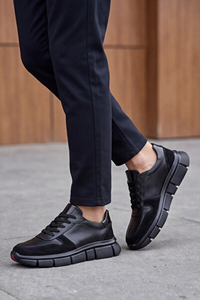 Liarca Monolithduo - Genuine Leather Thick Segmented Sole Lace-Up Men's Sneak...