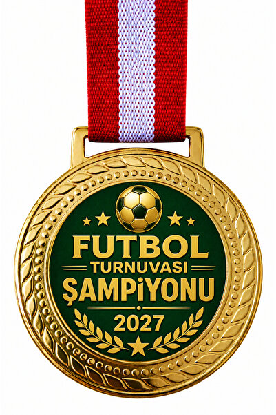 siverek reklam 2027 Futbol Turnuvası Şampiyonu Madalyası – Altın Renk Futbol ...