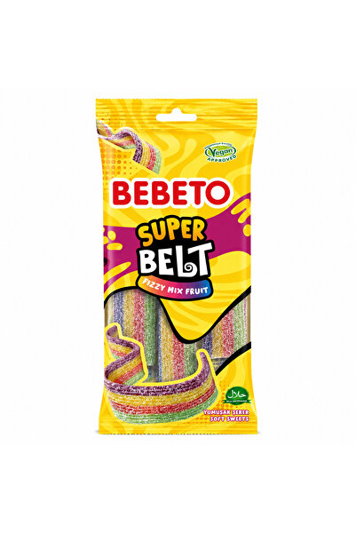 BEBETO سوبر بيلت حلوى طرية بنكهة الفواكه الحامضة 75 جرام. 3 قطع
