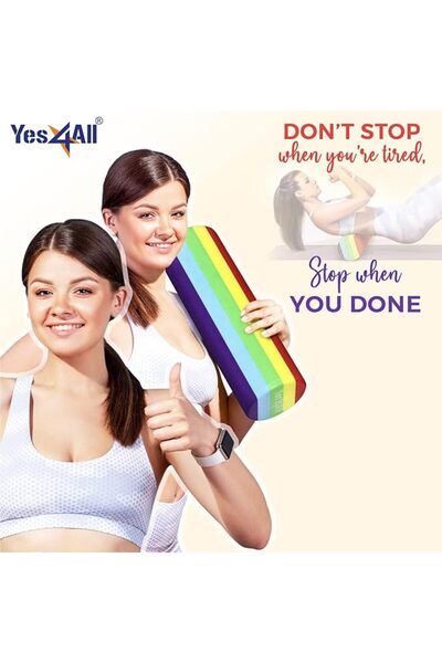 Yes4All بكرة رغوة EVA متوسطة الكثافة، بكرة يوغا دائرية للظهر للتمرين والتوازن