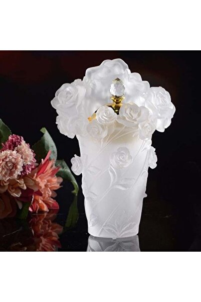 Generic Marketplace Crystal Bakhoor Incense Burner White Rose 10 CM